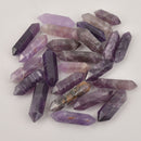 1 Amethyst Gemstone Double Point Stick Bead, 1-1/4"-1-1/2", gem0436