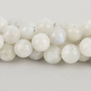 12mm Rainbow Moonstone Round Beads, smooth natural gemstones, full strand, gem0444