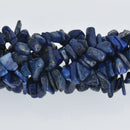 Blue Lapis Lazuli Gemstone Chips Beads, nuggets, double strand, gem0484