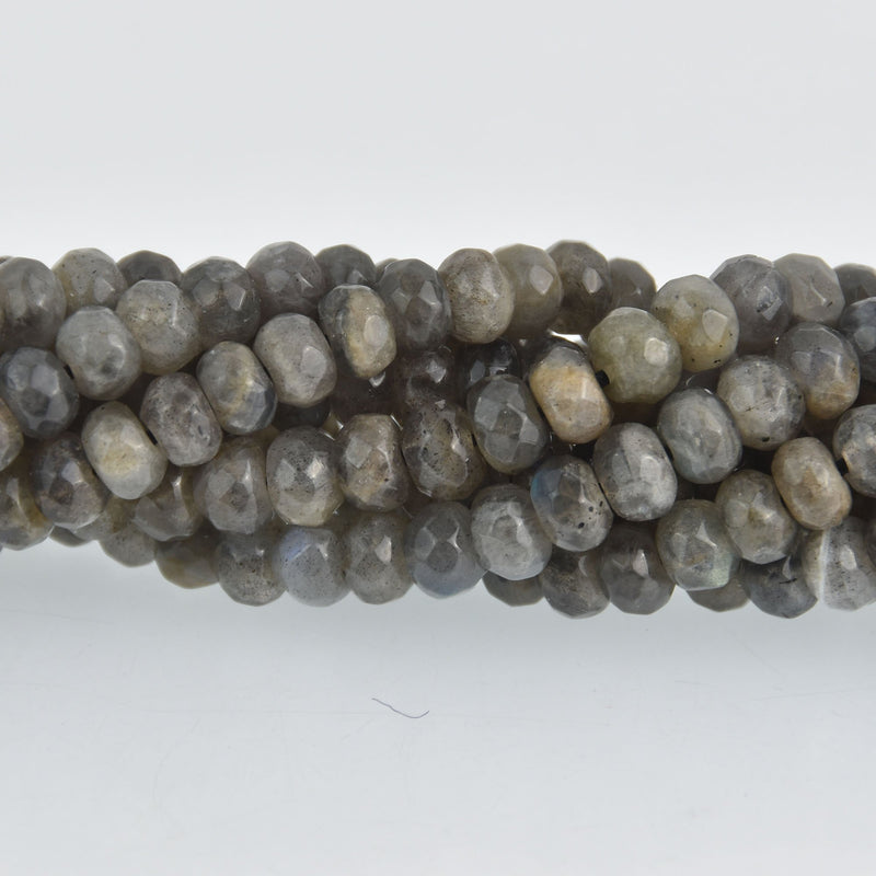 6mm Faceted LABRADORITE Rondelle Beads, strand, gem0532