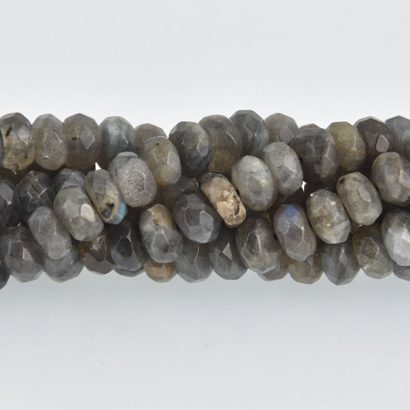 8mm Faceted LABRADORITE Rondelle Beads, strand, gem0533