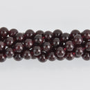 6mm Round Garnet Beads, red gemstone, half strand, gem0538