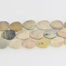 18mm Teardrop Matte Australian Butter Jasper Beads, gemstone, half strand, gem0541