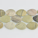 35mm Teardrop Matte Australian Butter Jasper Beads, gemstone, half strand, gem0542