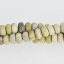 8mm Rondelle Matte Australian Butter Jasper Beads, faceted gemstone, half strand, gem0543