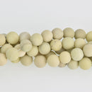 10mm Round Matte Australian Butter Jasper Beads, smooth gemstone, half strand, gem0547