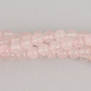 6mm Pink Rose Quartz Round Beads, smooth gemstone, half strand, gem0592