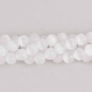 10mm Selenite Gemstone Beads, x10 beads, gem0652