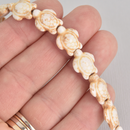 18mm White Turtle Howlite Beads, gem0656