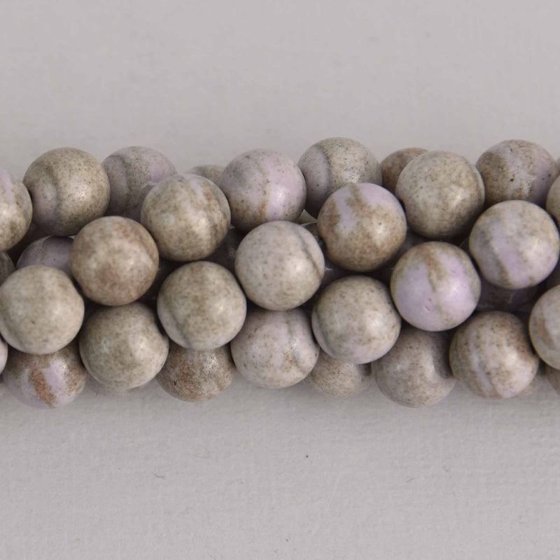 8mm Pastel Purple Round Agate Beads, gemstone, dyed, strand, gem0660