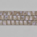 9x8mm Tile Beads, Pastel Purple 2-Hole Agate Beads, gemstone, dyed, x12 beads, gem0664