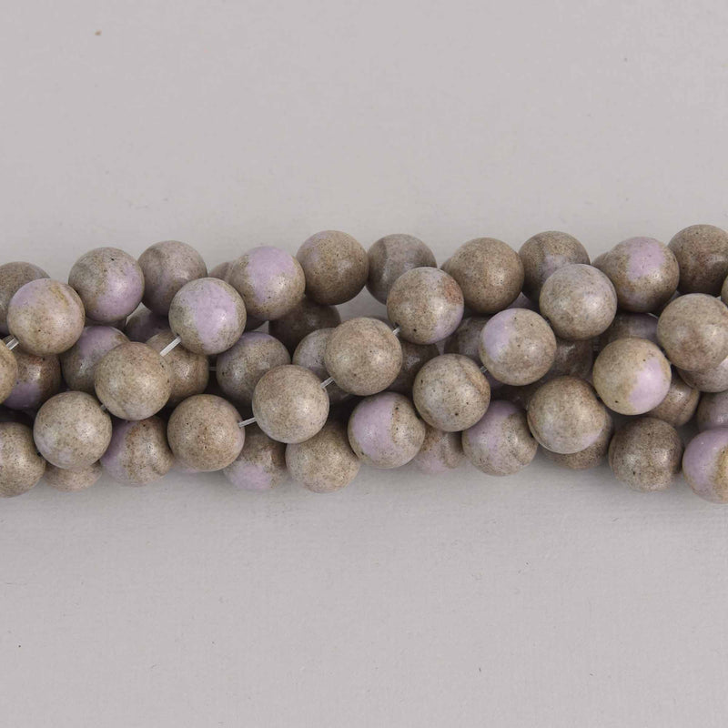 10mm Pastel Purple Round Agate Beads, gemstone, dyed, strand, gem0669