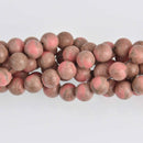 10mm Pastel Pink Round Agate Beads, gemstone, dyed, strand, gem0671