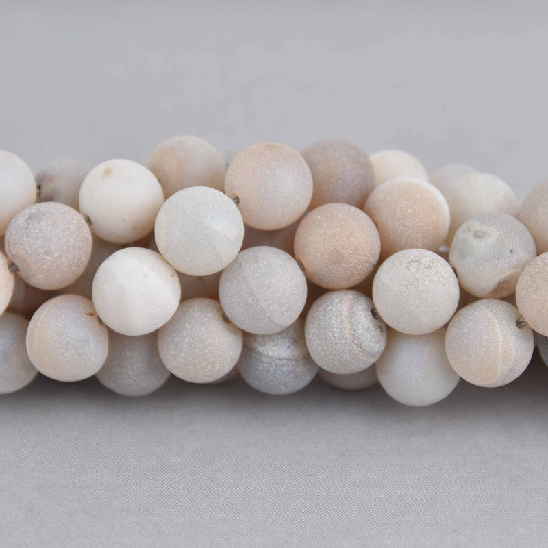 10mm DRUZY QUARTZ Round Beads, starlight white, strand, gem0694