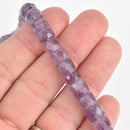 8mm Amethyst Rondelle Beads, faceted, strand, gem0728