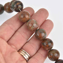 16mm AFRICAN GREEN OPAL Beads, round, natural gemstones, full strand, about 25 beads, gem0730