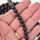 8mm Black Tourmaline Round Beads, natural gemstone, full strand, gem0742