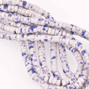 4mm HEISHI Beads, Howlite Rondelle Beads, full strand gem0747