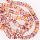 10mm Shell Rondelle Beads, Multicolor Pectin Shell, strand, gem0760