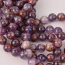12mm AMETHYST PHANTOM QUARTZ Beads, Round faceted gemstone agate, gem0765