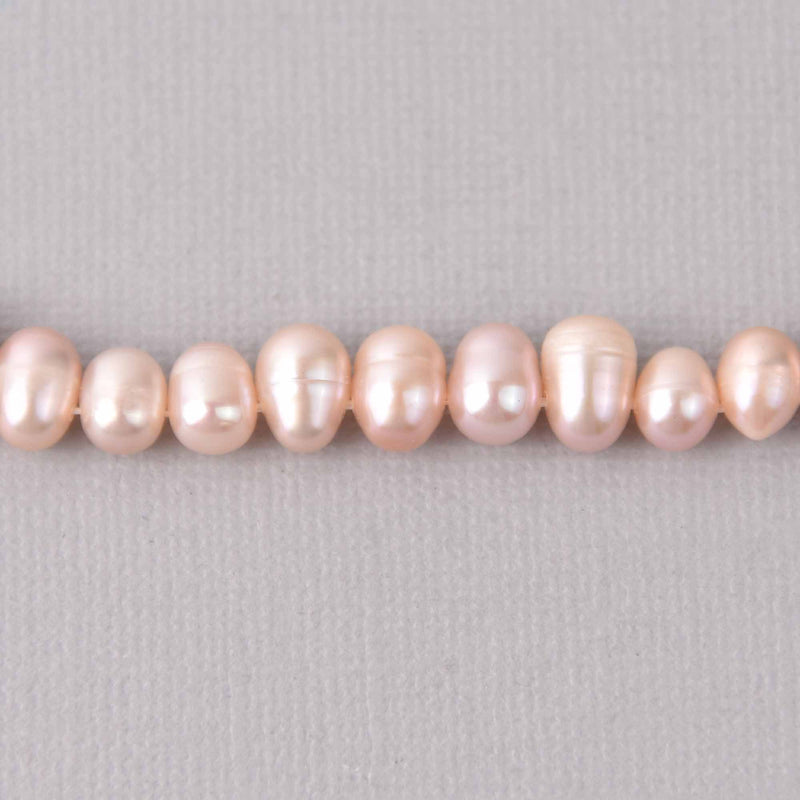 Pink Cultured Pearl Beads, 8mm to 10mm, top drilled, gem0774