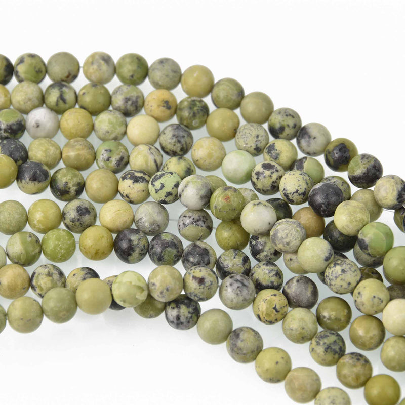 8mm Chrysoprase Round Gemstone Beads, natural green, strand, gem0792