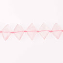 Pink Rose Quartz Gemstone Beads, Diamond, Faceted Gemstone, strand, 27x15mm, gem0812