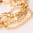 8mm Hematite Beads, Star, GOLD Plate Gemstone, strand, gem0815