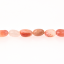Orange Botswana Agate Half Strand, 12-16mm Oval Gemstone Beads, 8" long gem0829