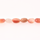 Orange Botswana Agate Half Strand, 12-16mm Oval Gemstone Beads, 8" long gem0829
