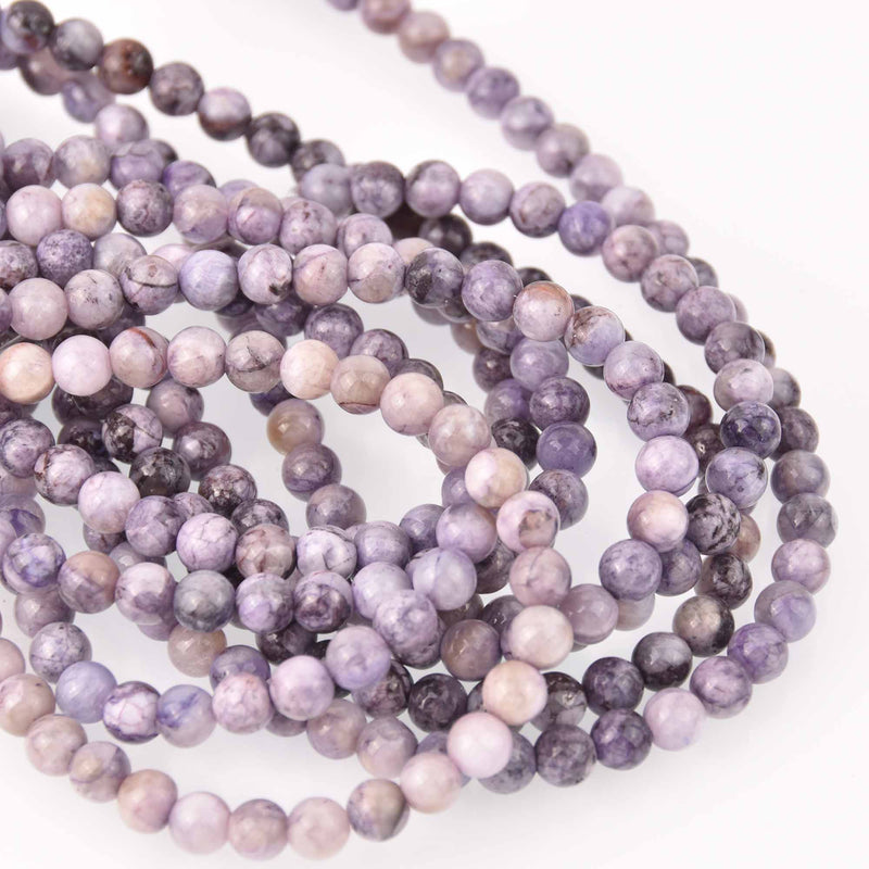 8mm Round Purple Jade Beads, smooth gemstone, gem0854