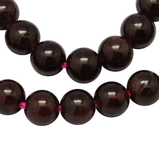 4mm Dark Red GARNET Round Gemstone Beads, full strand, gga0002