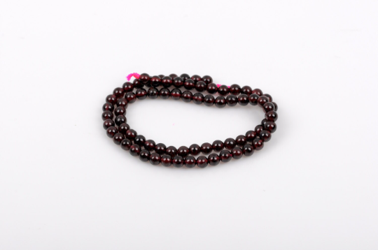 4mm Dark Red GARNET Round Gemstone Beads, full strand, gga0002