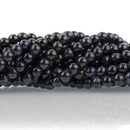 6mm BLUE GOLDSTONE Round Beads, full strand . about 65 beads ggs0004