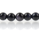 6mm BLUE GOLDSTONE Round Beads, full strand . about 65 beads ggs0004