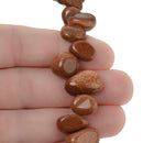 8mm - 12mm GOLDSTONE NUGGET BEADS  full strand, ggs0015