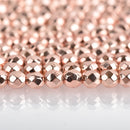 4mm rose gold beads
