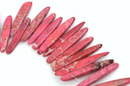Hot Pink AQUA TERRA JASPER Gemstone Stick Beads, 1/2" to 1-1/2", gemstone, full strand, about 75-80 beads, gja0193