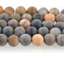 8mm Round Matte BLACK PICASSO JASPER Beads, Natural Gemstones, full strand, 47 beads, gja0199