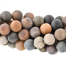 8mm Round Matte BLACK PICASSO JASPER Beads, Natural Gemstones, full strand, 47 beads, gja0199