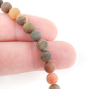 6mm Round Matte BLACK PICASSO JASPER Beads, Natural Gemstones, full strand, 60 beads, gja0200