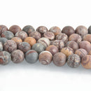 8mm MATTE SONORA JASPER Round Gemstone Beads full strand about 49 beads gja0221