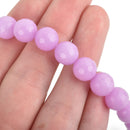 1 Strand Round Dyed Faceted ORCHID PURPLE JADE Gemstone Beads, 10mm gjd0002