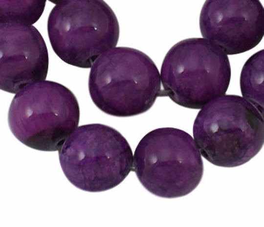 8mm Dark Purple Jade Round Gemstone Beads approx 50 beads Dark ROYAL PURPLE gjd0038