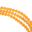8mm Yellow Jade Beads, Round Gemstone Beads, full strand, about 50 beads GOLDEN YELLOW gjd0043