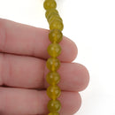 8mm OLIVE Jade Beads, Round Natural Jade Beads, Half Strand, about 26 beads, gjd0047