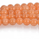 6mm TANGERINE Round Dyed Jade Gemstone Beads, full strand, about 64 beads gjd0049