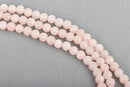 6mm Light PINK Round Dyed Candy Jade Gemstone Beads, full strand, about 60 beads gjd0053