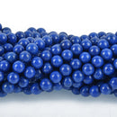8mm DARK BLUE Round Jade Gemstone Beads, full strand, about 49 beads gjd0139