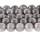 10mm Round Faceted STEEL GREY JADE Gemstone Beads, full strand, 38 beads, gjd0203
